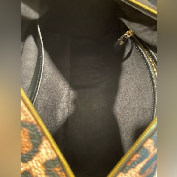 Pepper Paisley | NEW | 100% Nappa Leather Carry All Bag | Leopard Print - Picture 10 of 11